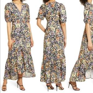Floral print midi dress